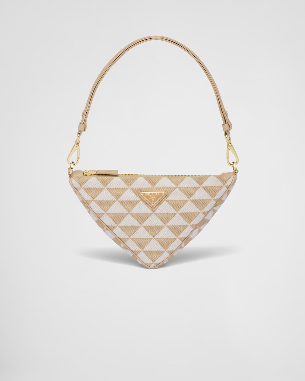 Embroidered jacquard fabric mini-bag